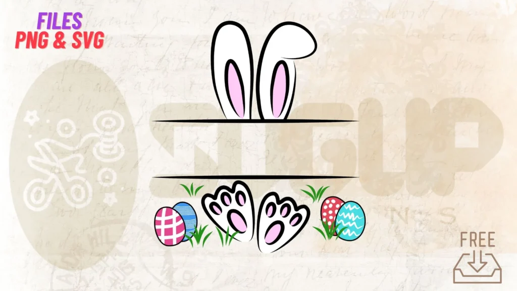 Download free split Easter Bunny SVG files for Cricut and Silhouette. Add festive joy to your projects with versatile designs. Craft with ease!