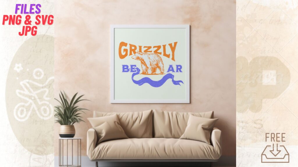 Grizzly Bear Free Designs: Printable SVG, PNG, JPG, DXF, EPS